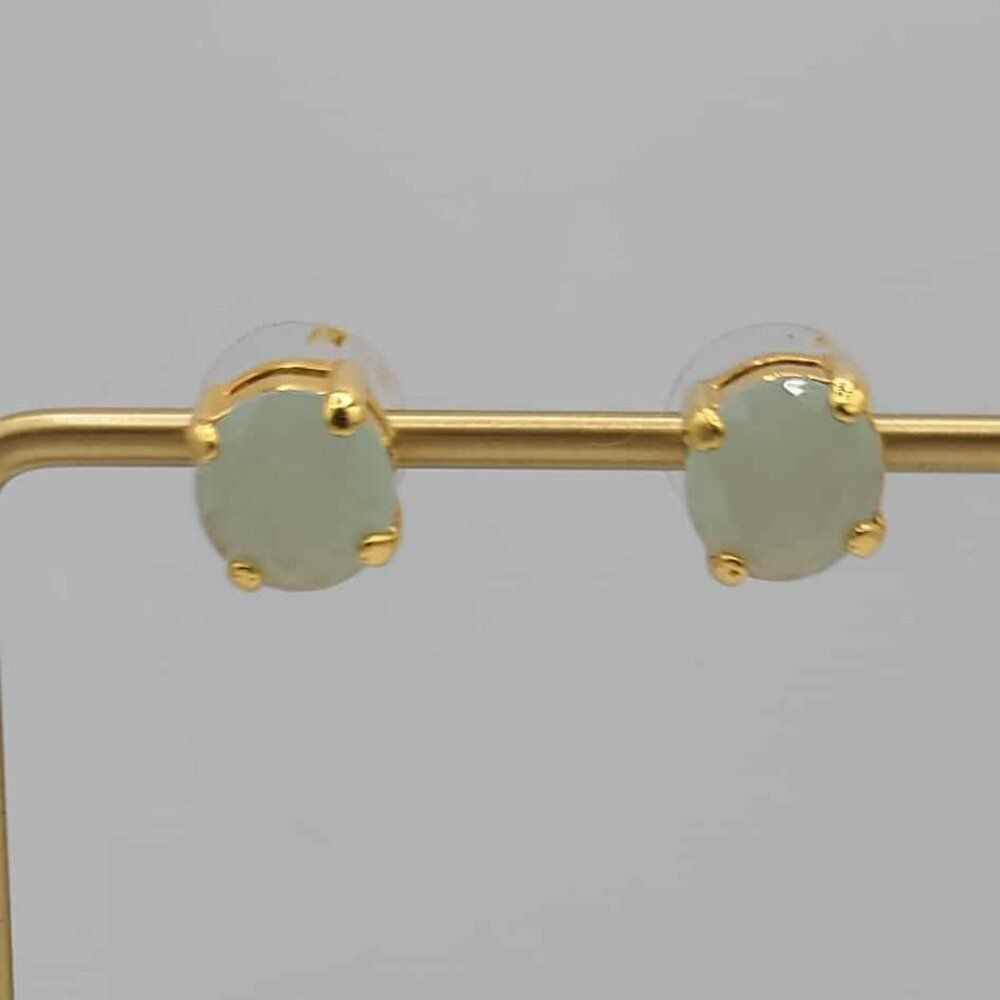 J Crew Green Stone Gold Tone Studs NWOT! NEW!